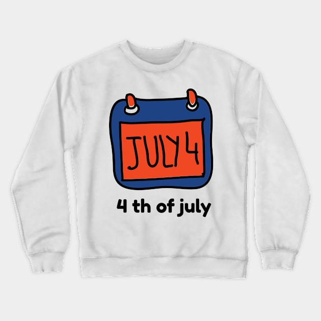 4 th of July Crewneck Sweatshirt by pmeekukkuk